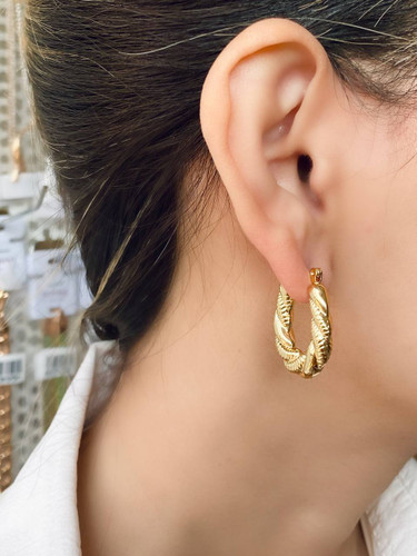 گوشواره حلقه ای استیل مدل فشن کد ۰۳