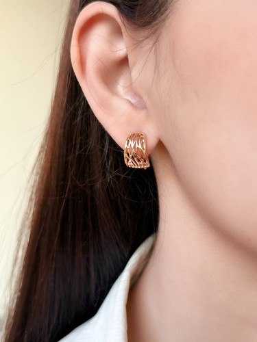 گوشواره حلقه ای، مدل حصیری، برند ژوپینگ