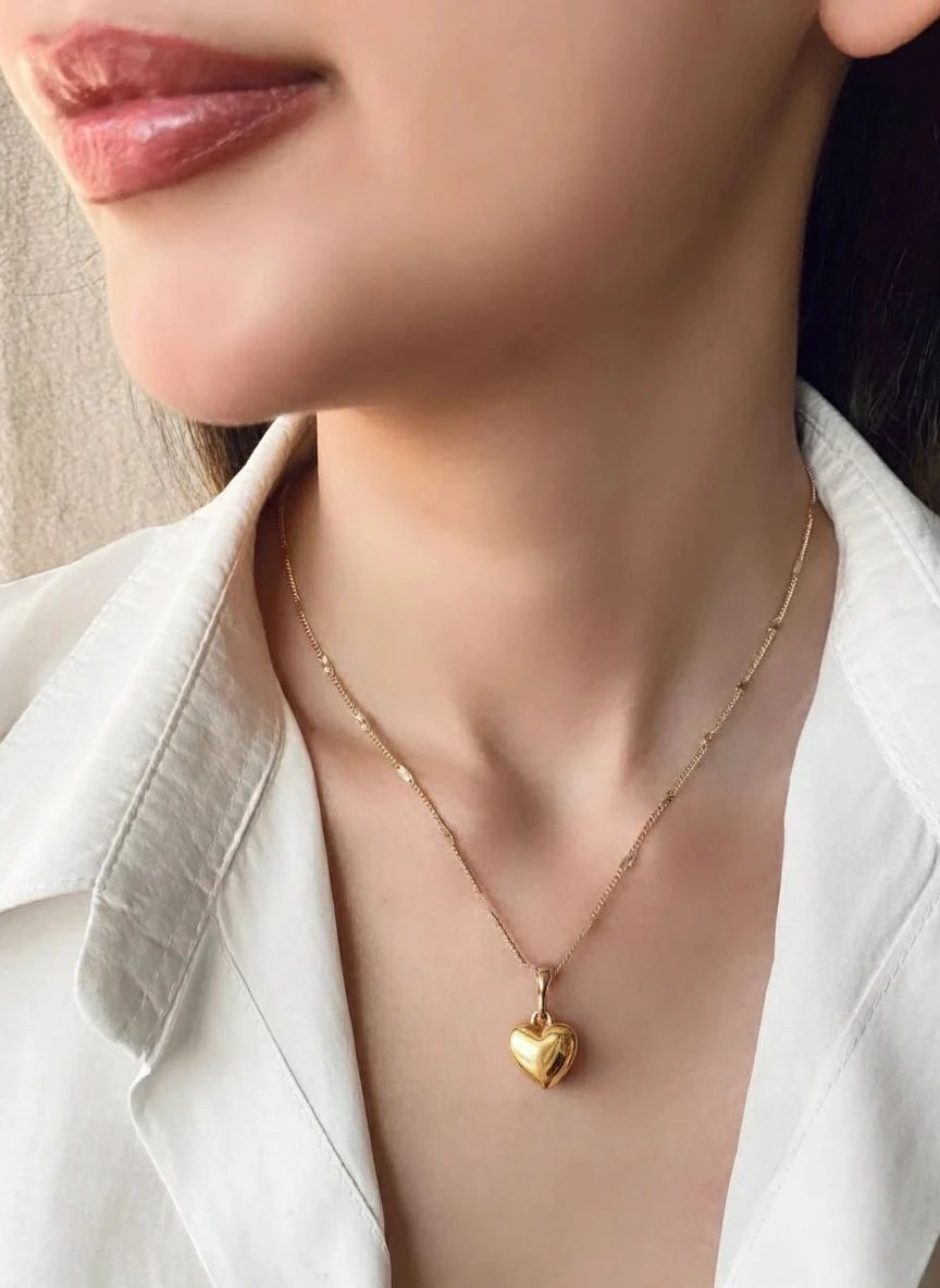 آویز گردنبند، مدل قلب توپر، برند ژوپینگ
