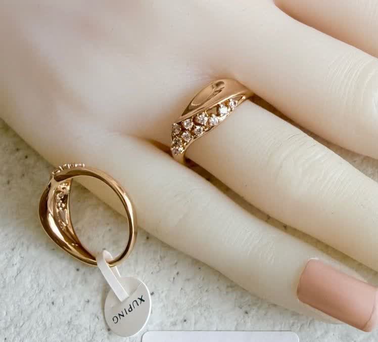 انگشتر مدل موج و نگین، برند ژوپینگ