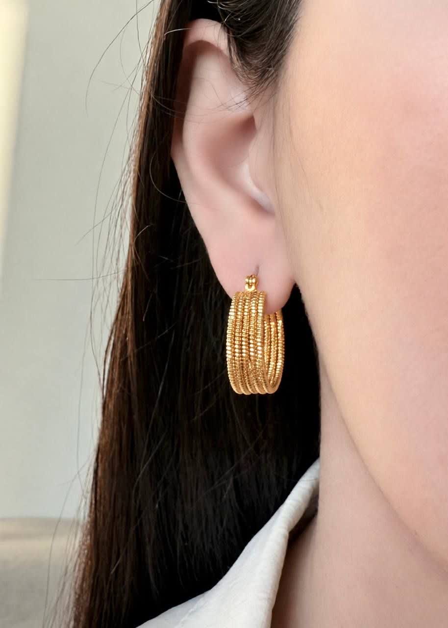 گوشواره حلقه ای مدل مفتولی، برند ژوپینگ